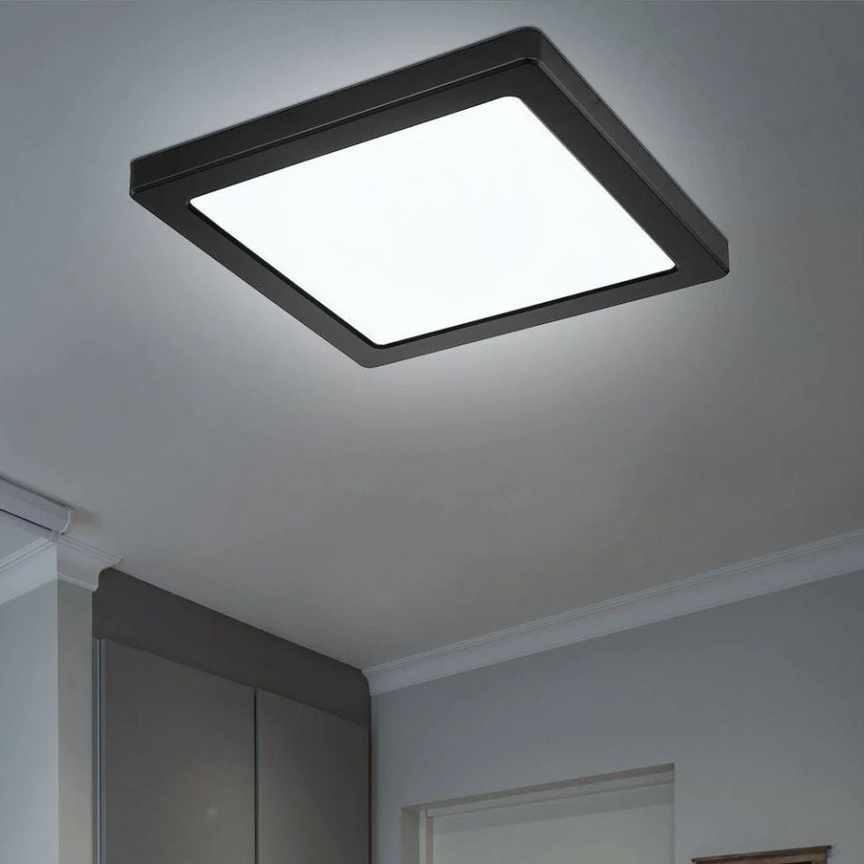 Cata 18W Sıva Üstü Led Panel Siyah Kasa Kare Beyaz