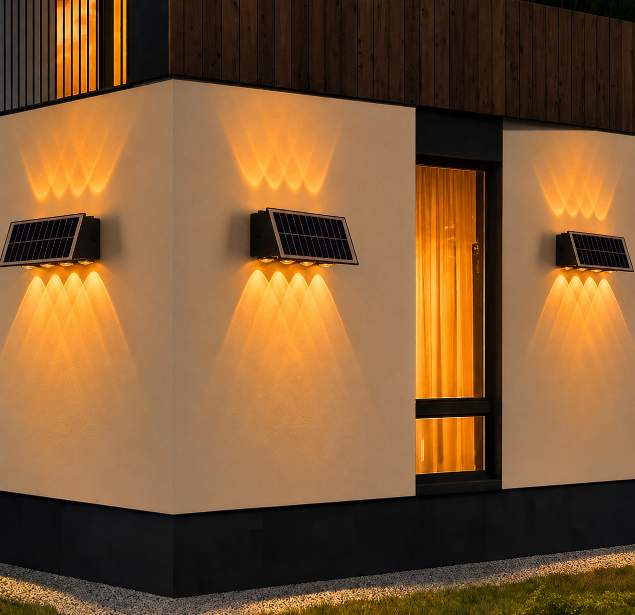 CATA 20W Kos Solar Led Aplik (Dış Mekan)(AMBER)