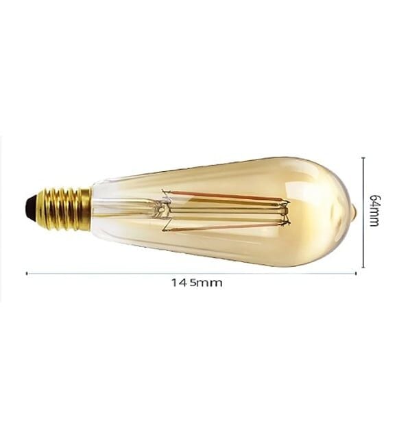 K2-GLOBAL 8W RUSTİK ARMUT AMPUL AMBER