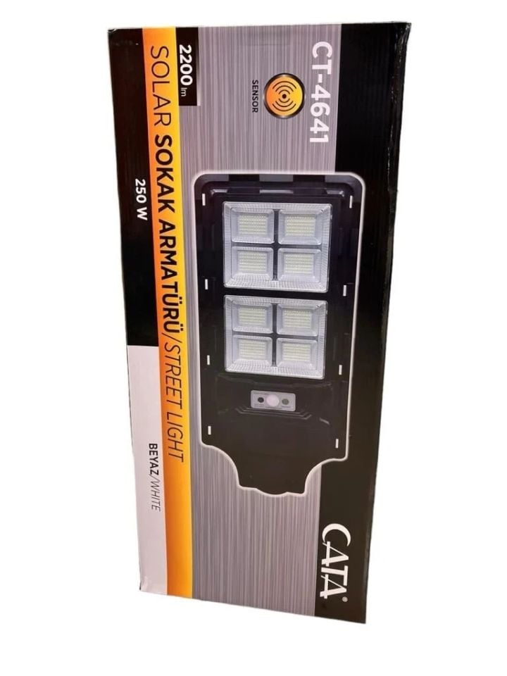 CATA 250W Solar Sokak Armatürü  (Kumandalı)