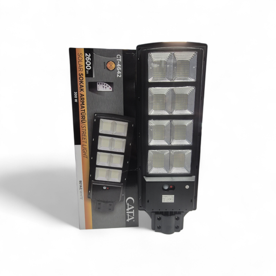 CATA  300W Solar Sokak Armatürü(Kumandalı)