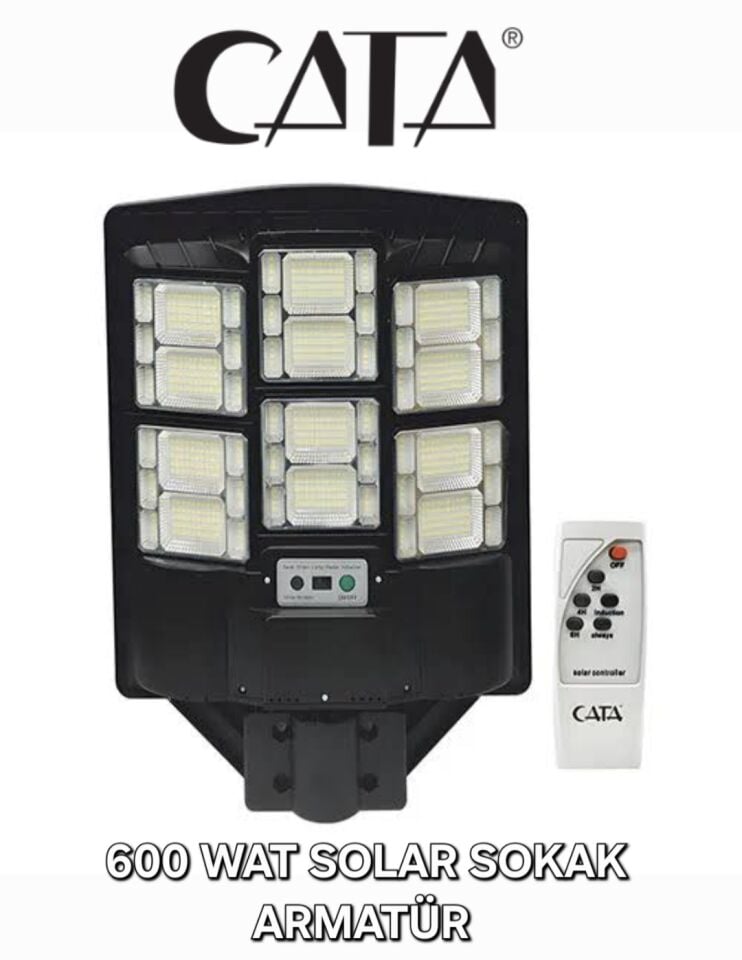 CATA Süpernova 600W Solar Sokak Armatürü(Kumandalı)