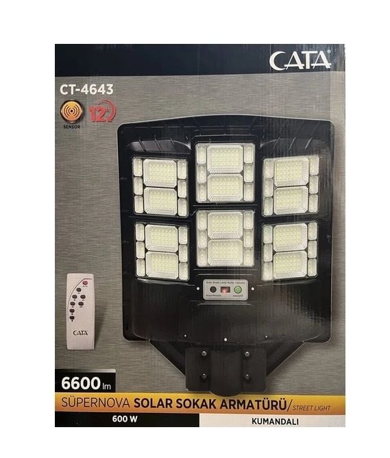CATA Süpernova 600W Solar Sokak Armatürü(Kumandalı)