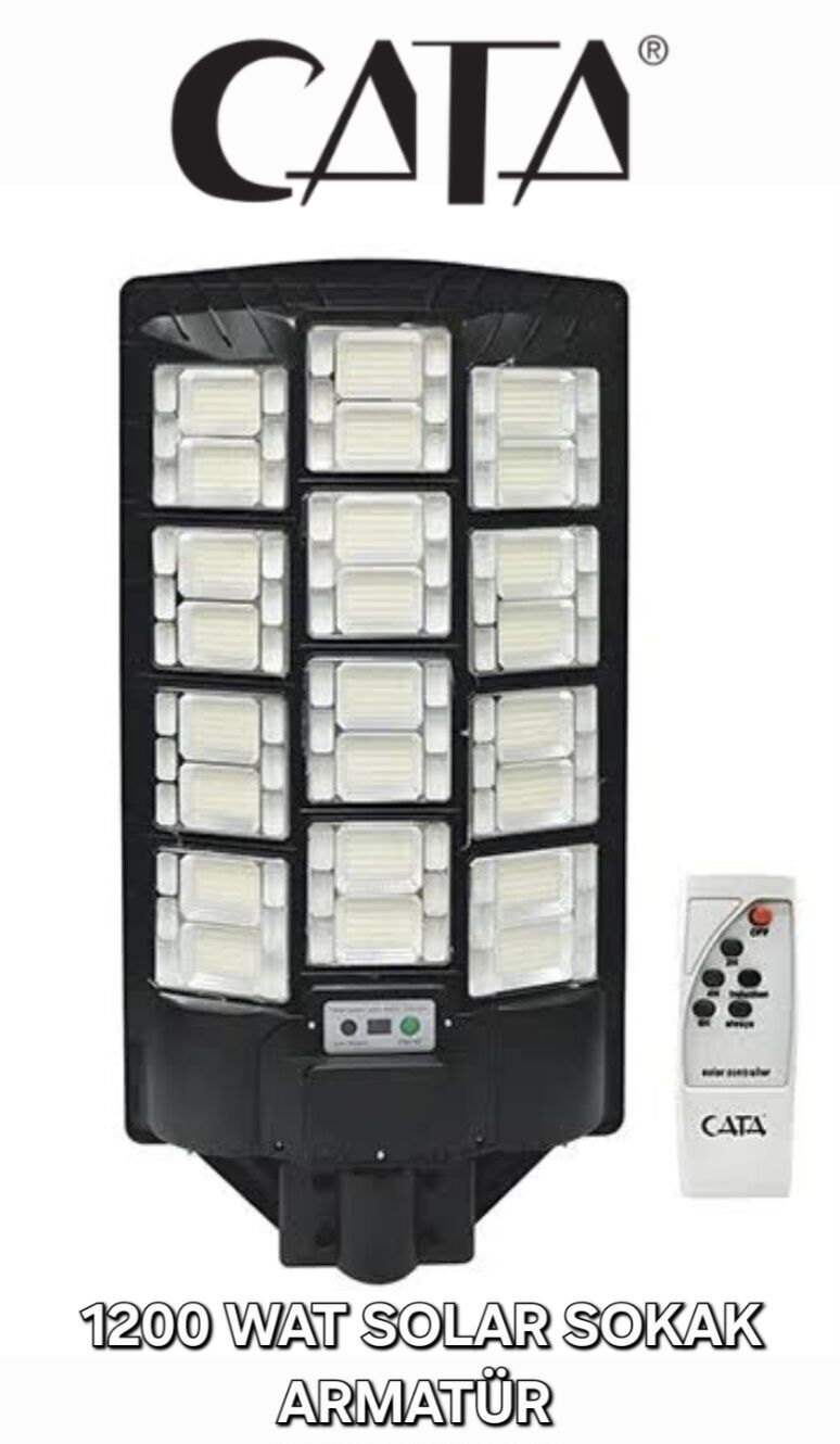 Cata 1200W Supernova SOLAR  Sokak Armatür (Kumandalı)