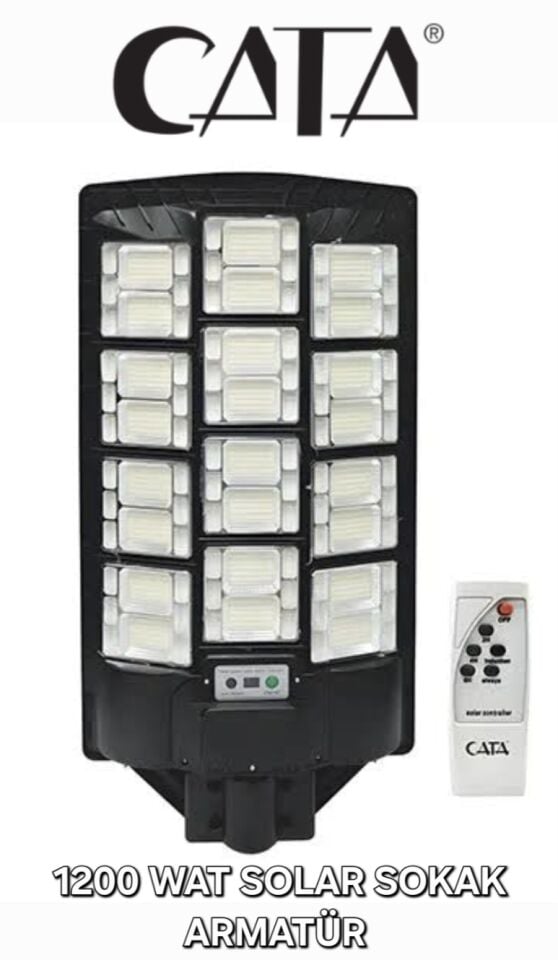 Cata 1200W Supernova SOLAR  Sokak Armatür (Kumandalı)