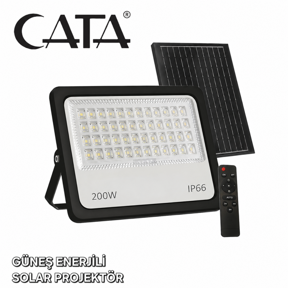 CATA 200 WAT SOLAR GÜNEŞ ENERJİLİ PROJEKTÖR