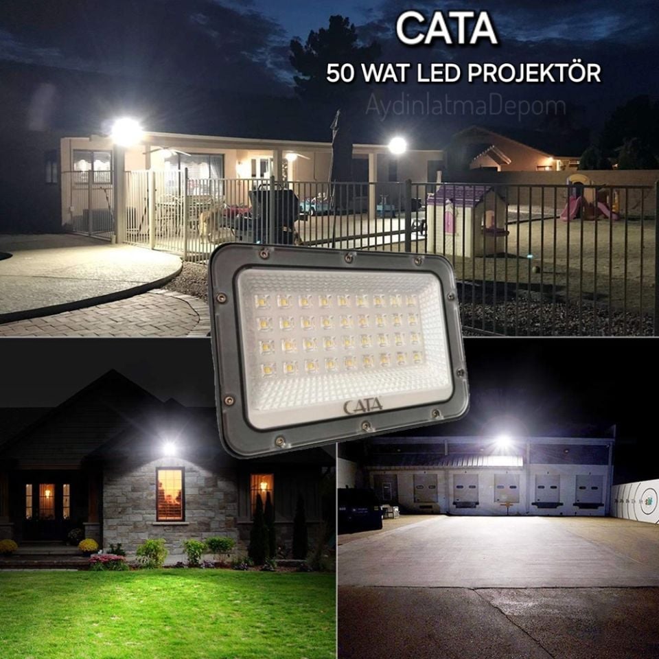 Cata 50 Watt Platınum Projektör Beyaz Işık