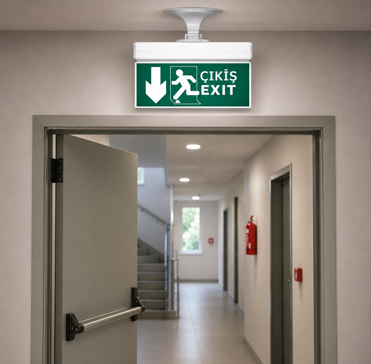 3W EXIT ÇIKIŞ ARMATÜRÜ LEDLİ 3 SAAT AKÜLÜ