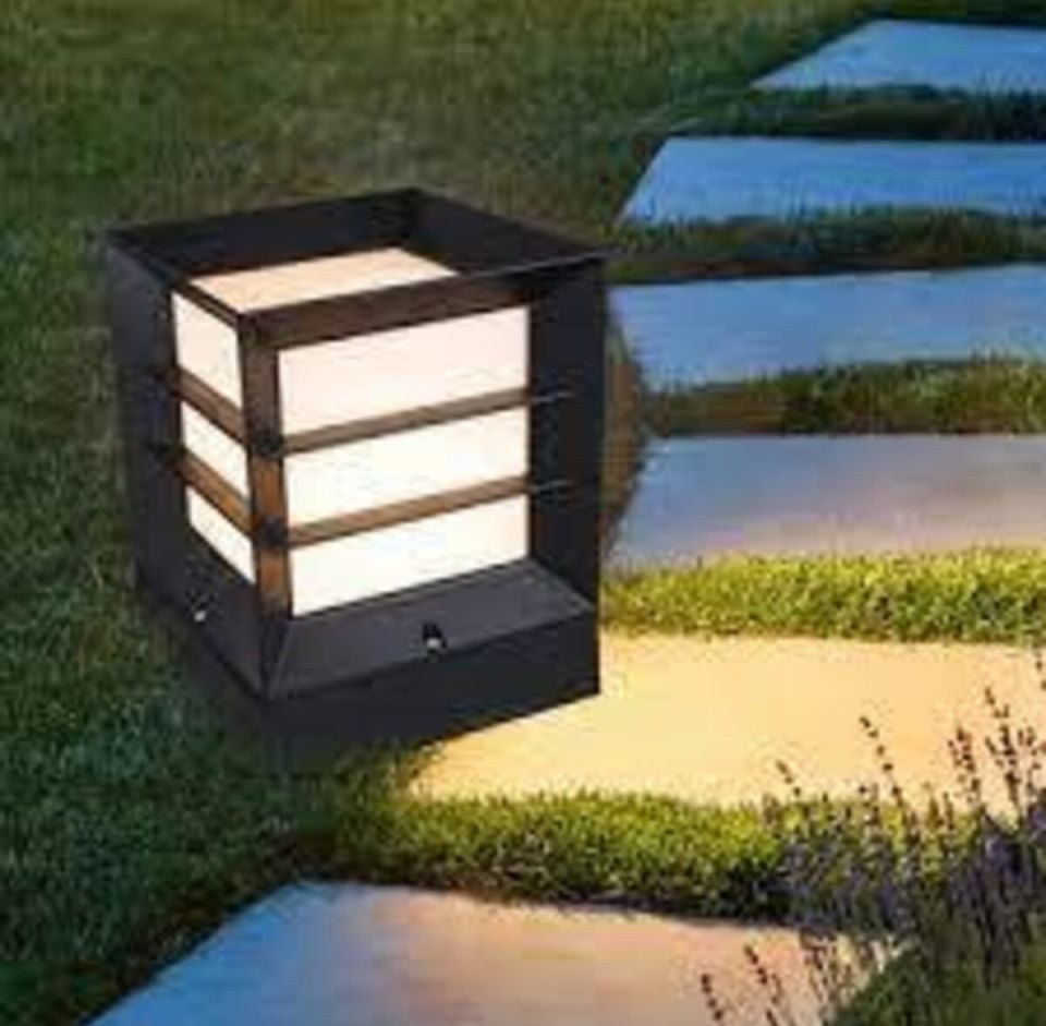 Cata Kare Küp Bahçe Armatürü (Izgaralı)