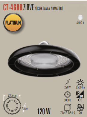 CATA 120W YÜKSEK TAVAN ARMATÜR