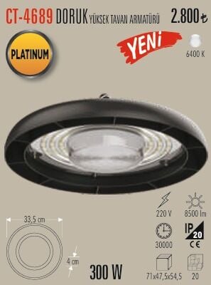 CATA 300W DORUK YÜKSEK TAVAN ARMATÜRÜ