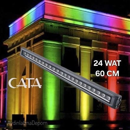 Cata 24 Watt Gold Wallwasher 60 cm Amber