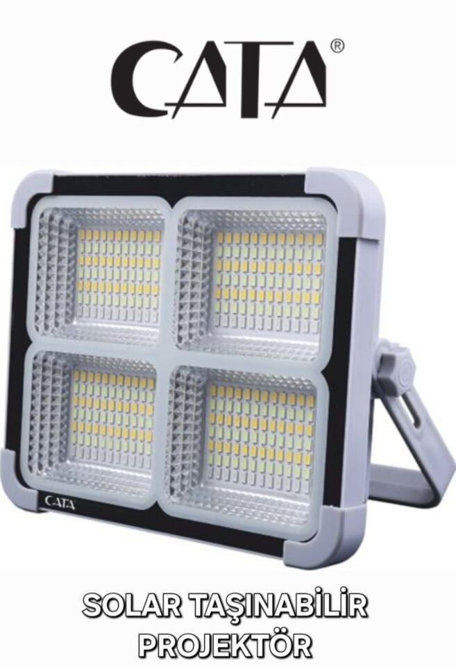 CATA 200W SOLAR TAŞINABİLİR ŞARJLI PROJEKTÖR