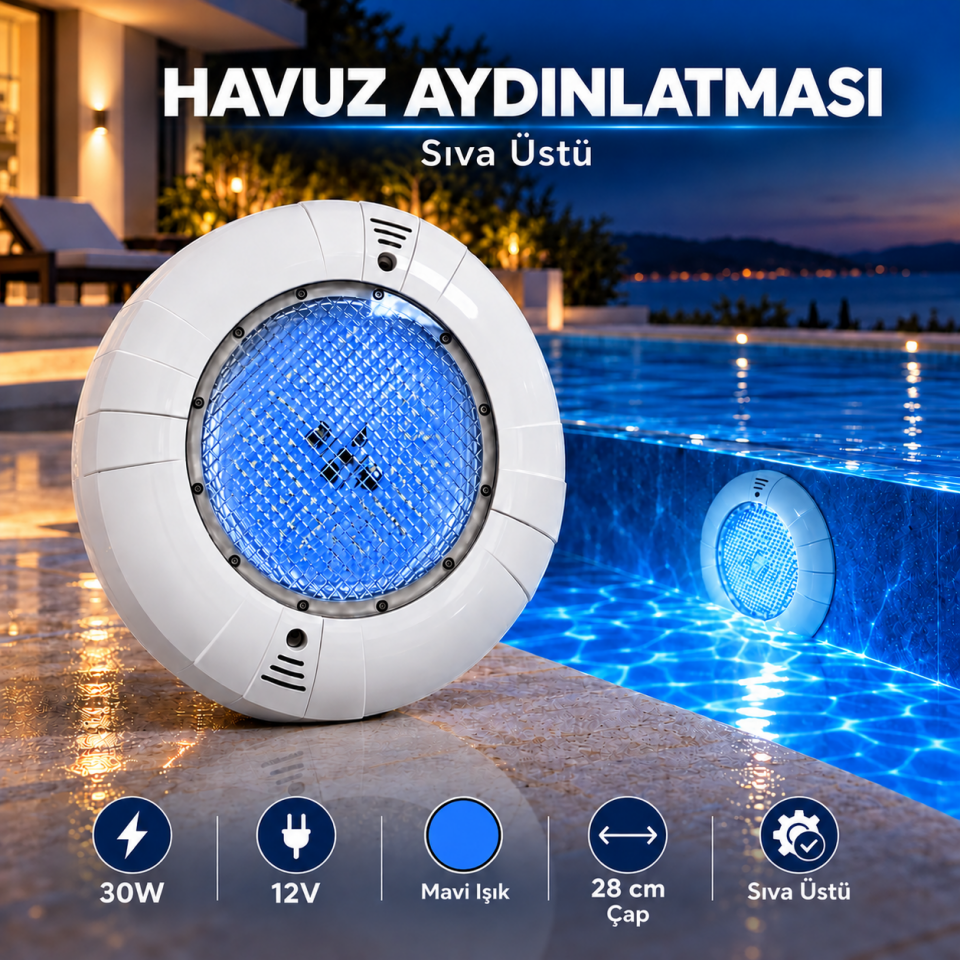 GEMAŞ KASA HAVUZ LAMBASI MAVİ