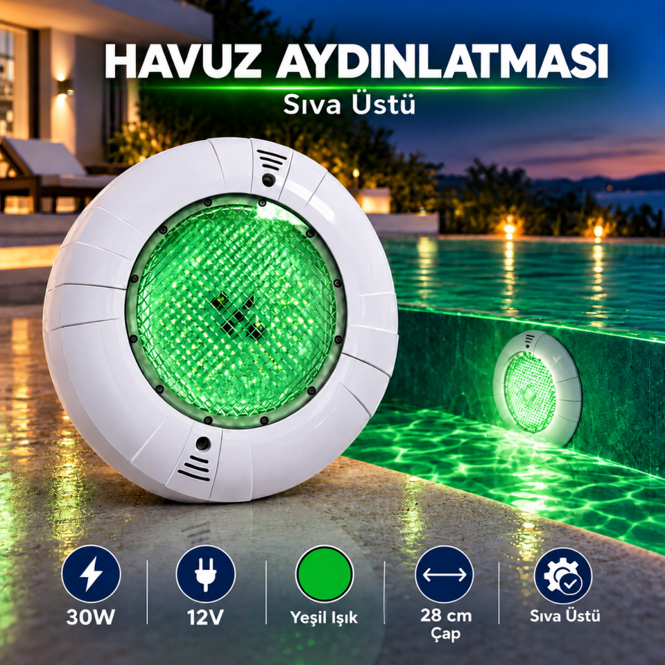 GEMAŞ KASA HAVUZ LAMBASI YEŞİL