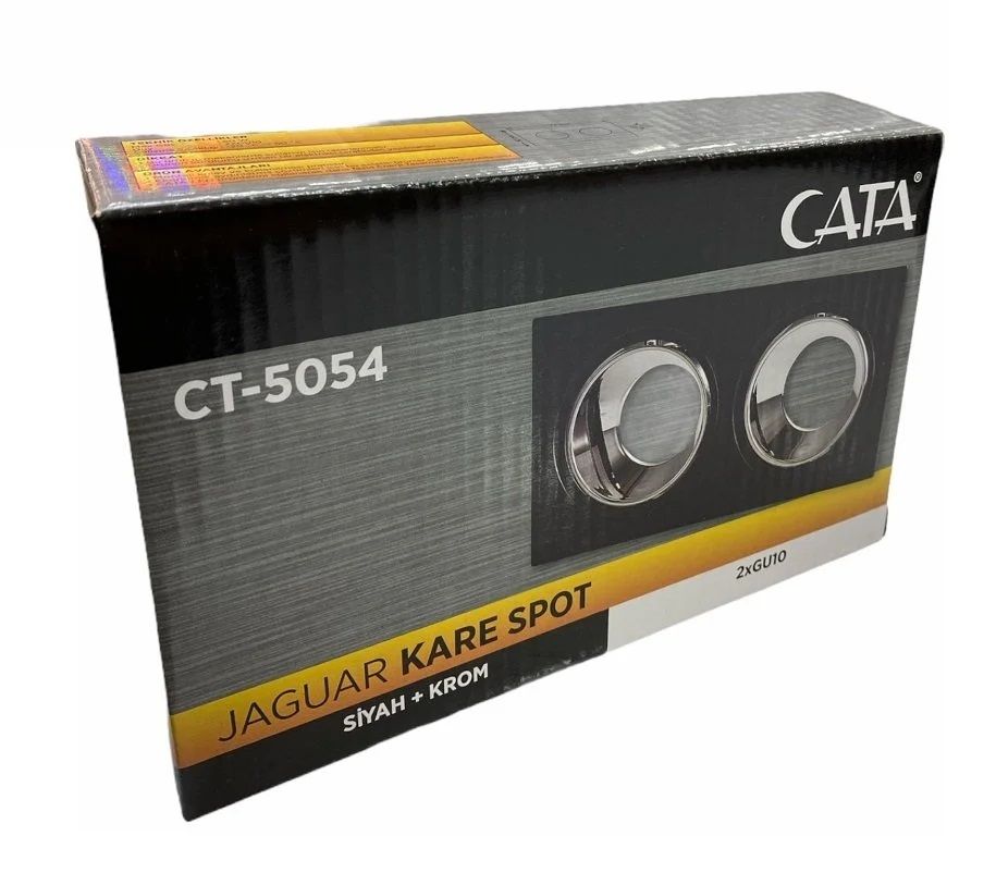 Cata Jaguar Kare Spot ( Siyah Kasa-Platin )(2'Li)