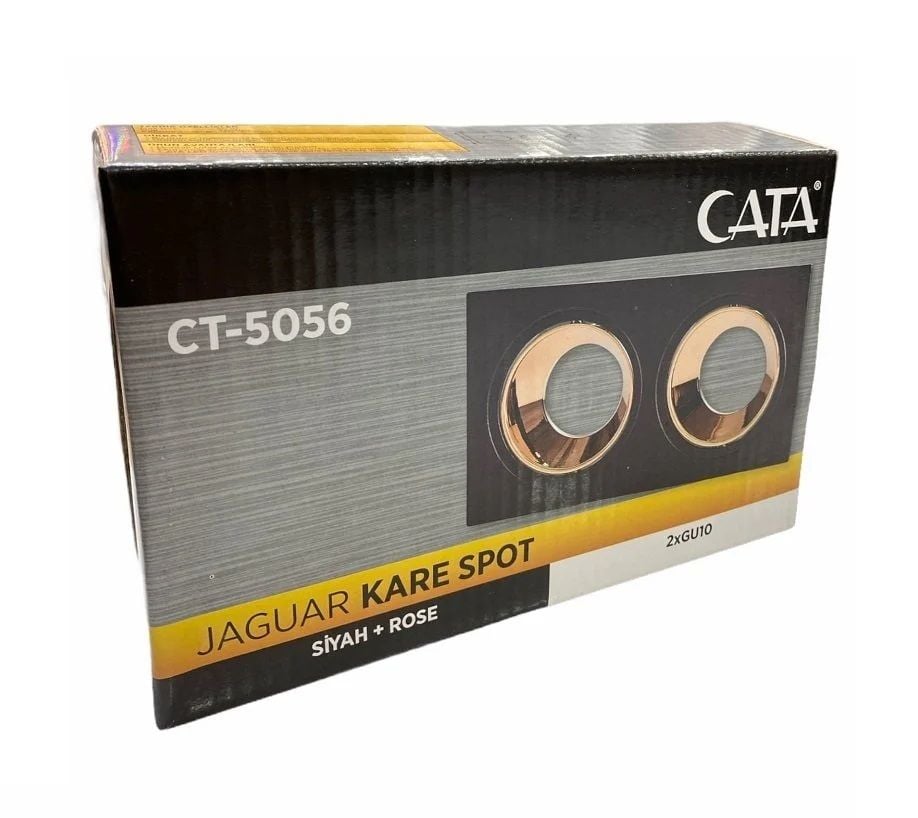 Cata Jaguar Kare Spot ( Siyah Kasa-Bakır)(2'Li )