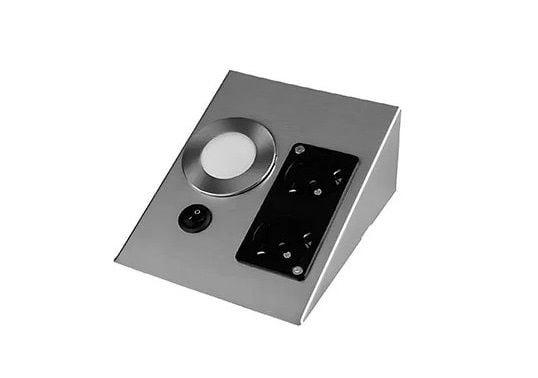 Cata Çift Prizli Tezgah Aydınlatma Spot Armatürü Beyaz Işık