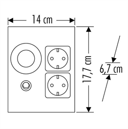 Cata Çift Prizli Tezgah Aydınlatma Spot Armatürü Beyaz Işık