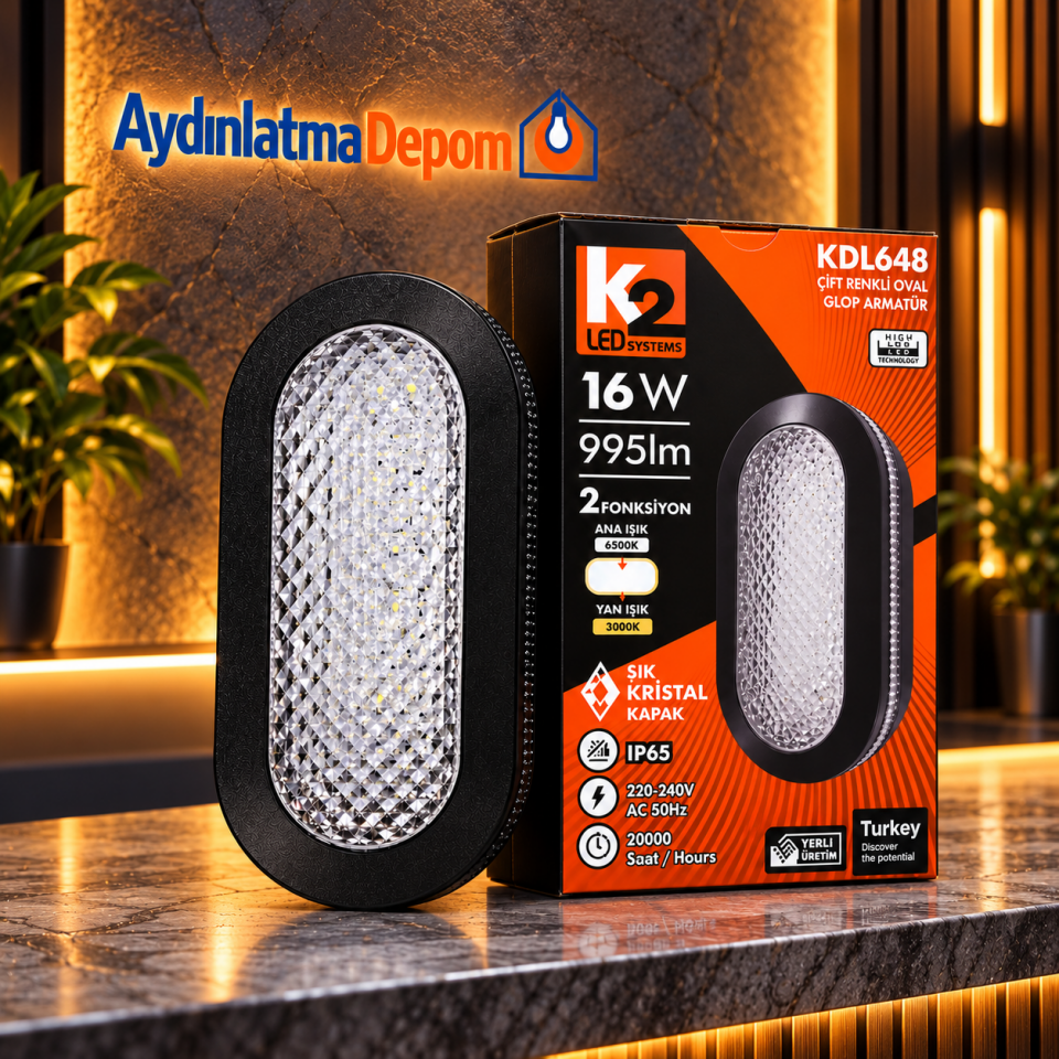 ÇİFT RENKLİ OVAL GLOP ARMATÜR