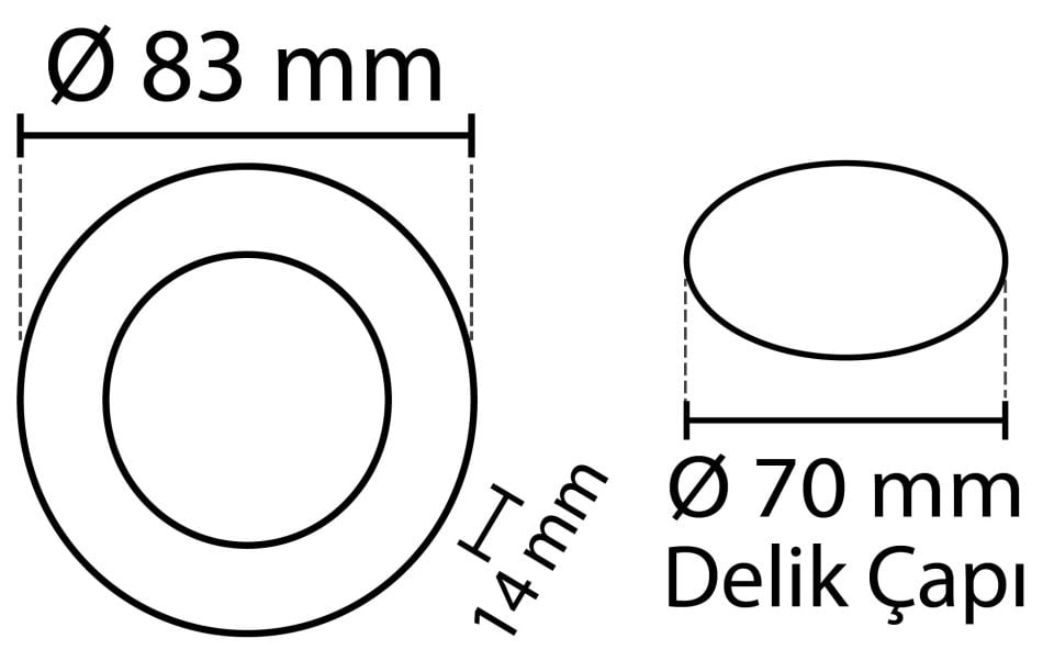 Cata 3W Slim Panel Beyaz Işık