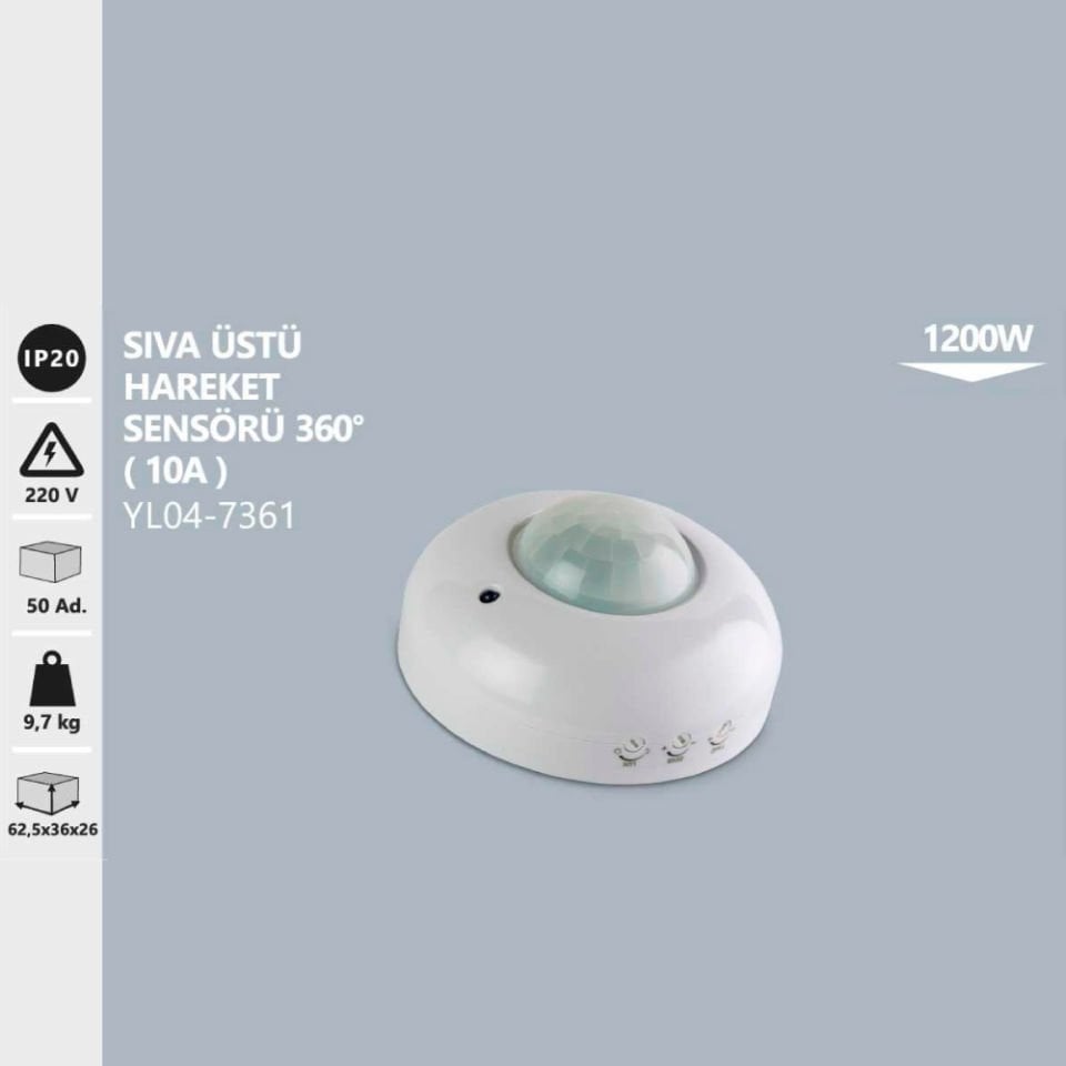 Noas 1200W Sıva Üstü 360 Derece Sensör (10)A