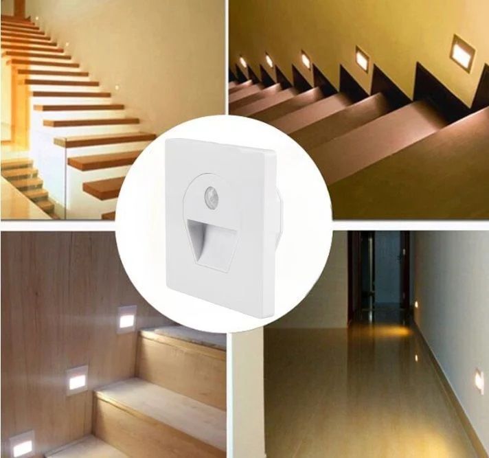 Cata 1W Sensörlü Fotoselli Koridor Led Aydınlatma Beyaz Kasa Beyaz Işık