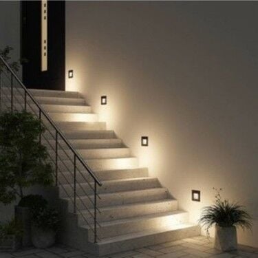 1W Sensörlü Ledli Koridor Armatürü Füme Kasa (Günışığı)