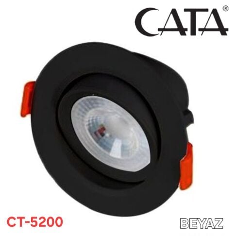Cata 7W Lal Led Spot Siyah Kasa Beyaz Işık