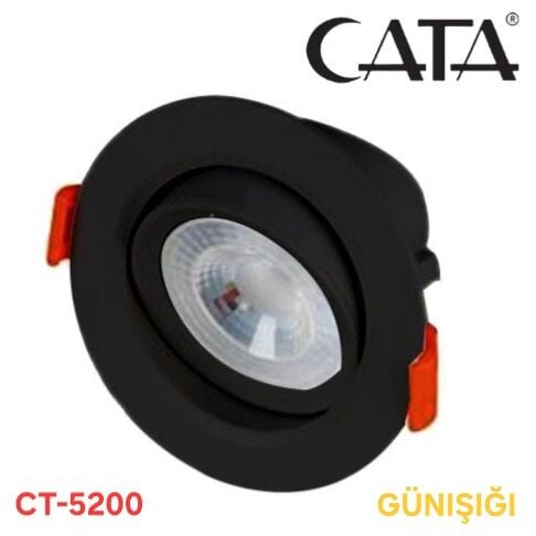 Cata 7W Lal Led Spot Siyah Kasa Günışığı