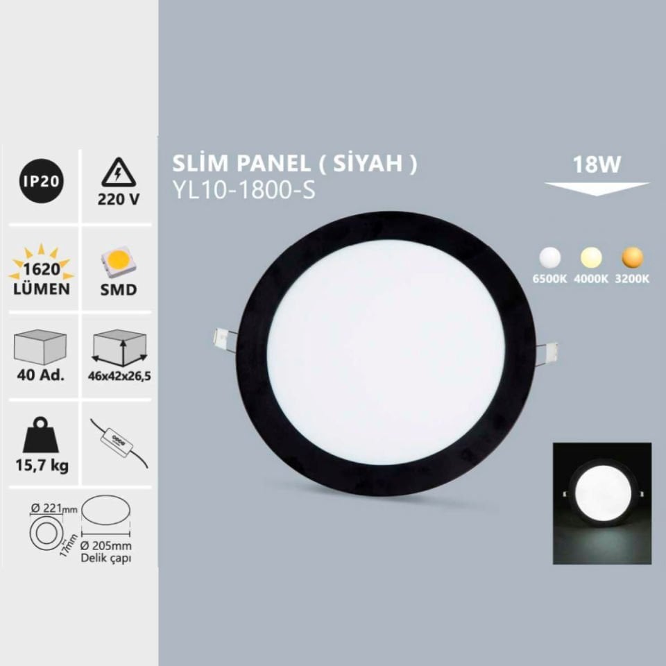 Noas 18W S.A Siyah Kasa Beyaz