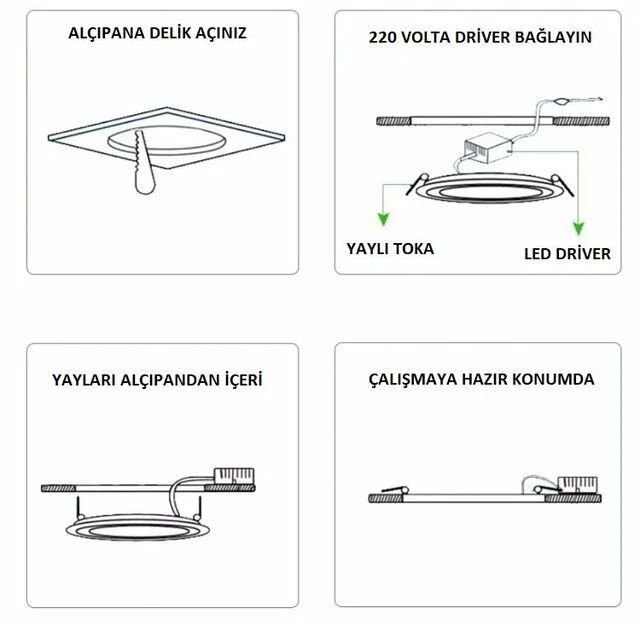 Noas 3+3W Sıva Altı  Mavi+Beyaz 3 Fonk. Led Panel