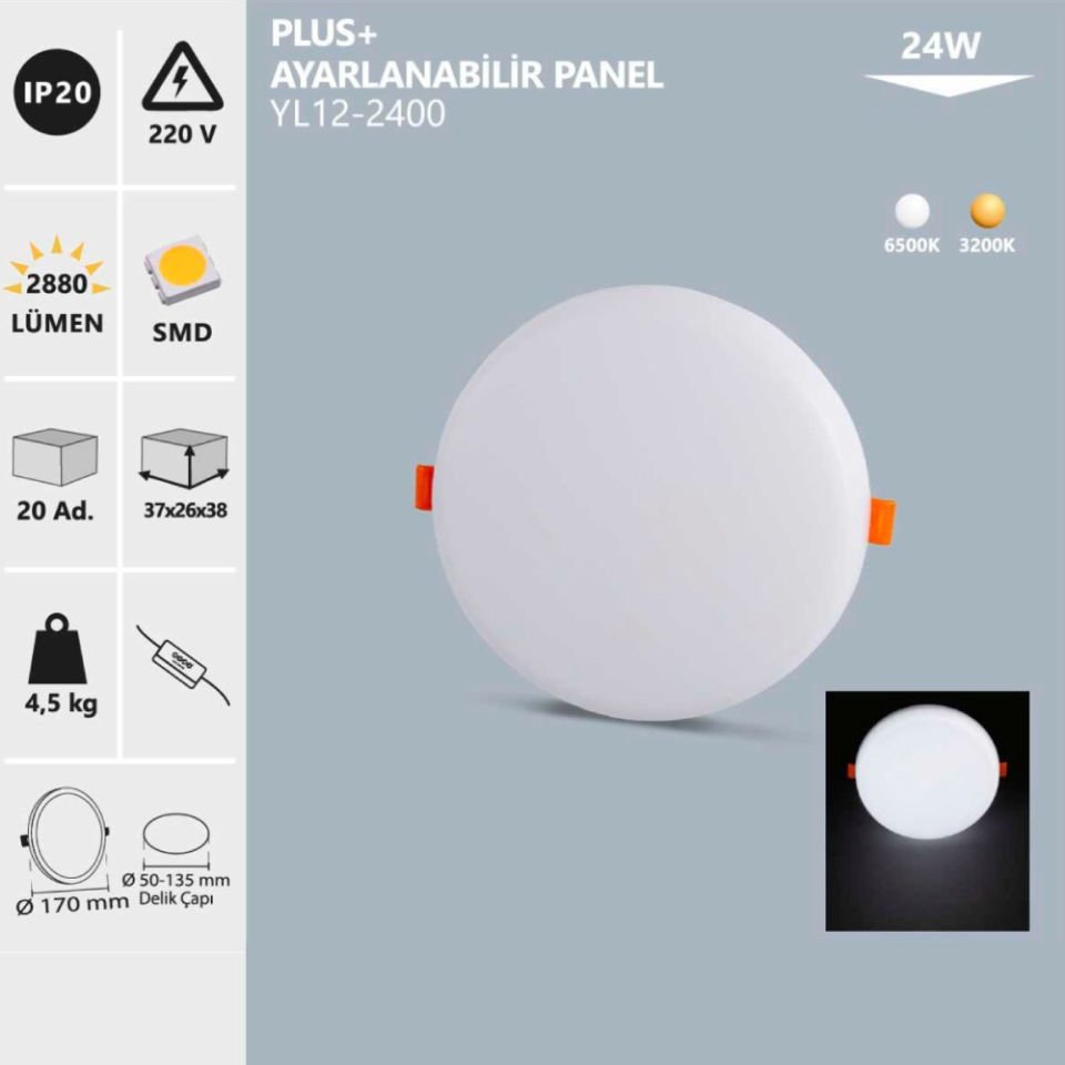 Noas 24W Plus Ayarlanabilir Gün Işığı