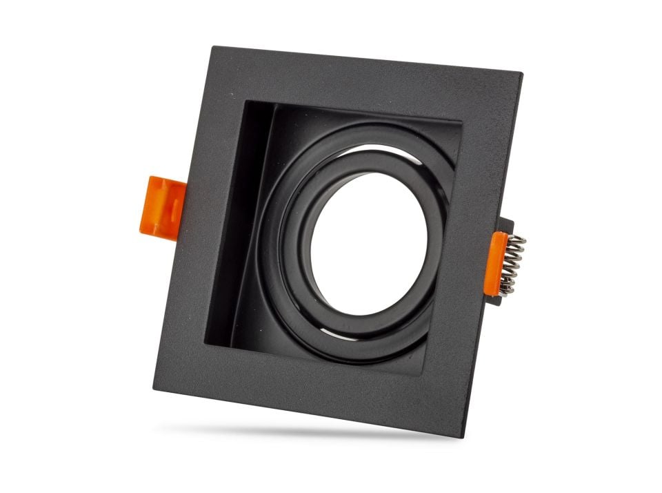 Cata Pars Kare Siyah Dekoratif Boş Kasa Spot