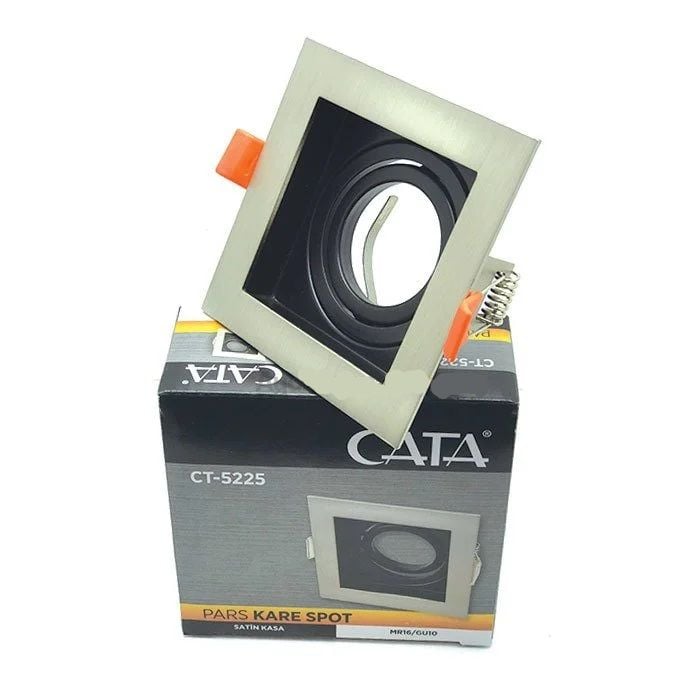Cata Pars Kare Saten Dekoratif Boş Kasa Spot