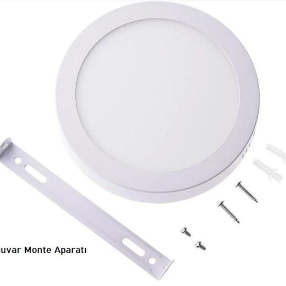 CATA 18W Sıva Üstü Led Panel Yuvarlak Beyaz Işık