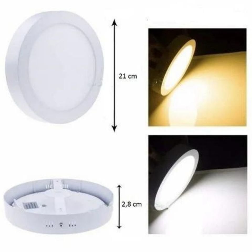 CATA 18W Sıva Üstü Led Panel Yuvarlak Beyaz Işık