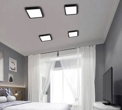 Cata 18W Sıva Üstü Led Panel Siyah Kasa Kare Beyaz