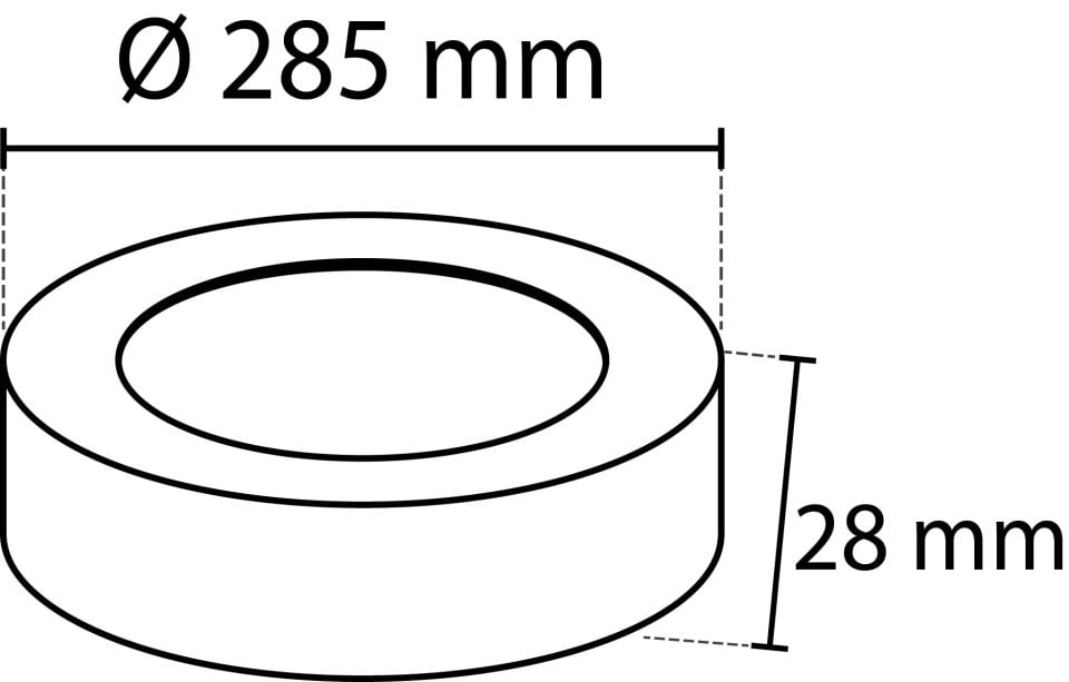 Cata 30W Sıva Üstü Led Panel Siyah Kasa Yuvarlak Beyaz Işık