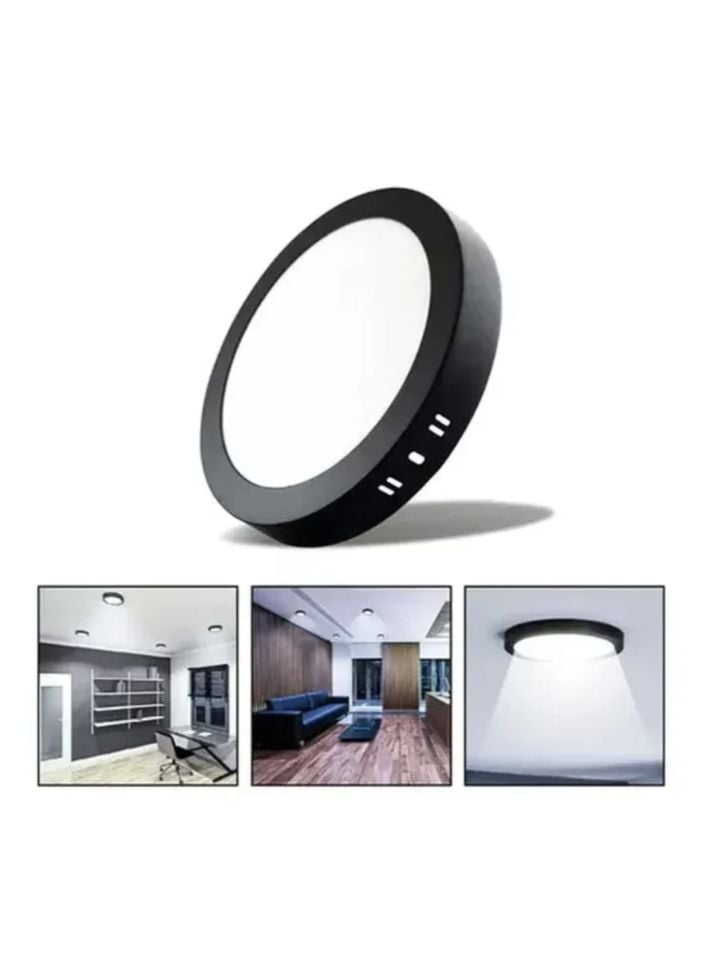 Noas 18W Sıva Üstü Yuvarlak Siyah Kasa Beyaz Işık