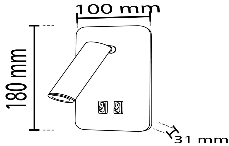 Cata 13W Tuvalu Led Aplik Siyah Kasa Günışığı