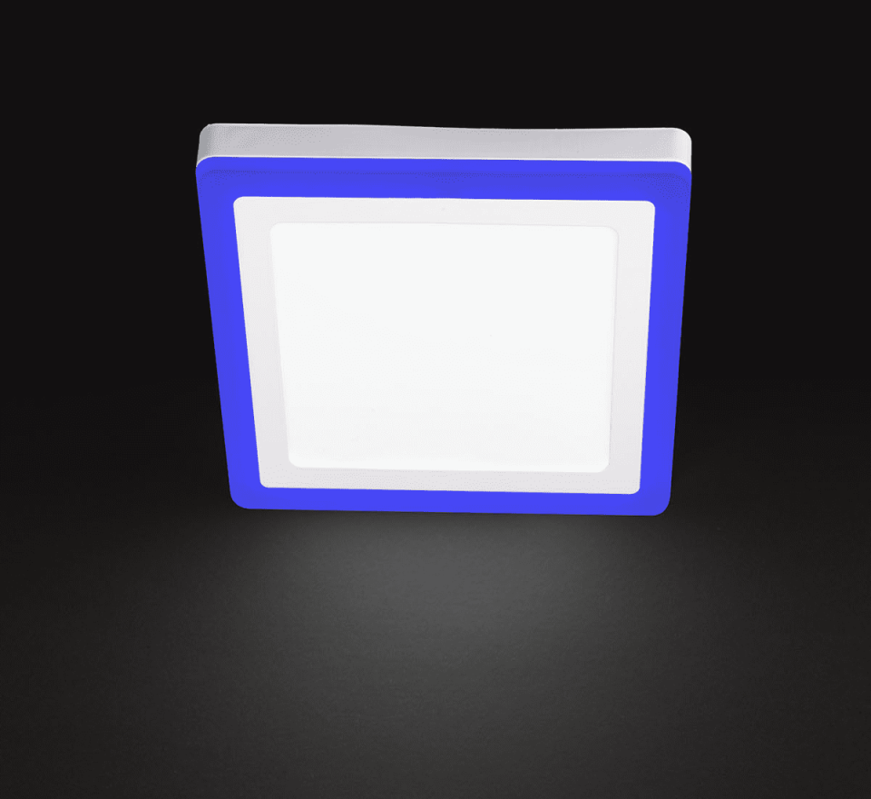 Noas 18+6W Sıva Üstü Kare Mavi+Beyaz 3 Fonk. Led Panel