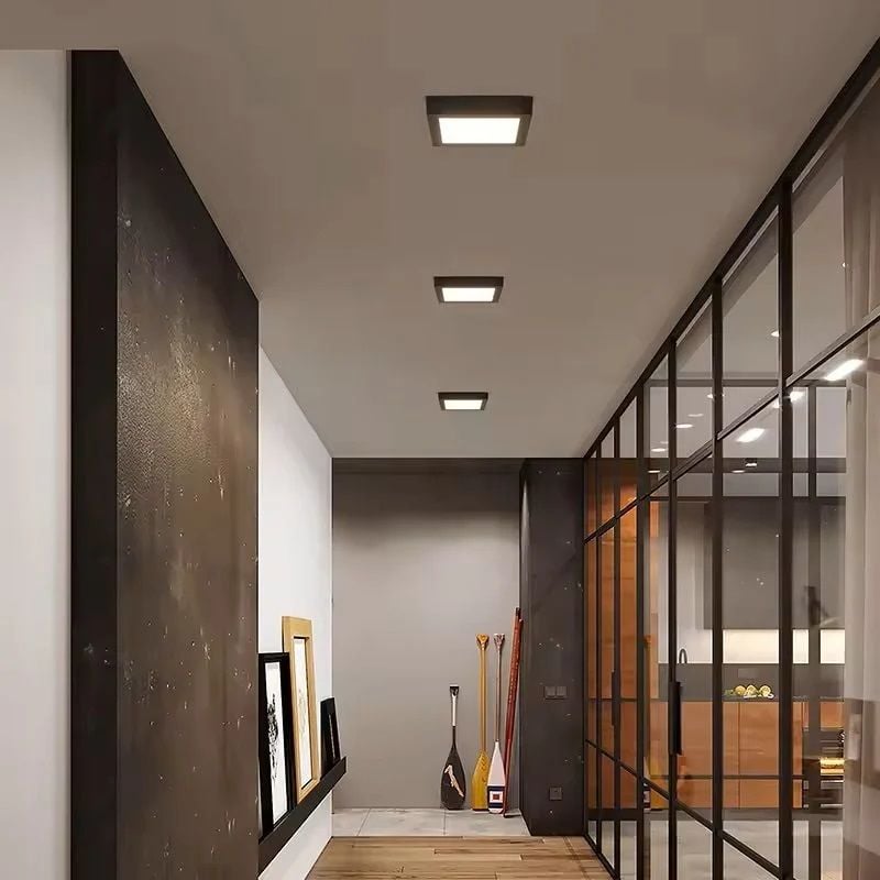 Noas 18W Sıva Üstü Kare Siyah Kasa Beyaz Işık