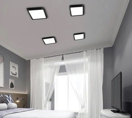 Noas 18W Sıva Üstü Kare Panel  Siyah Kasa Günışığı