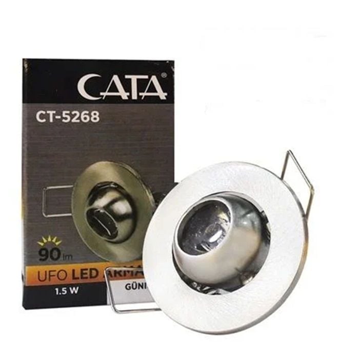 Cata 1.5w Ufo Led Yıldız Spot Satin Kasa Beyaz Işık