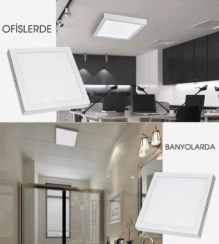 Noas 24W Sıvaüstü Kare Led Panel Beyaz Işık
