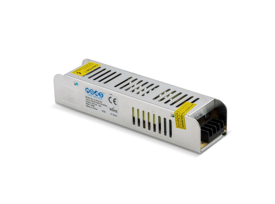 Noas 12V 10A Slım Kasa Trafo (%100 Bakır Sargı)
