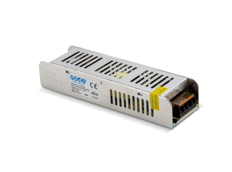 Noas 12V 12.5A Slım Kasa Trafo (%100 Bakır Sargı)