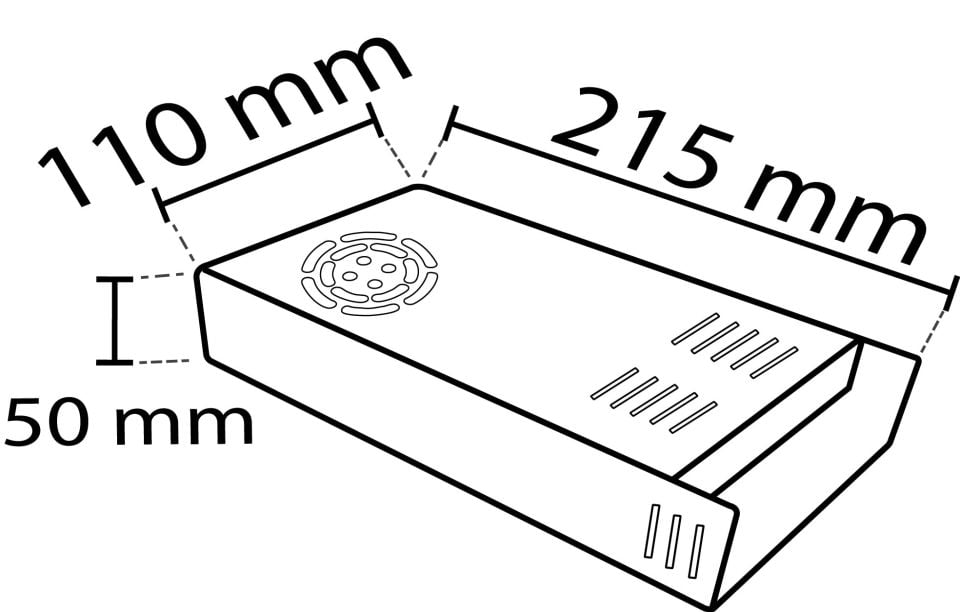 Noas 12V 40 Amper Geniş Kasa Fanlı Trafo (%100 Bakır Sargı)
