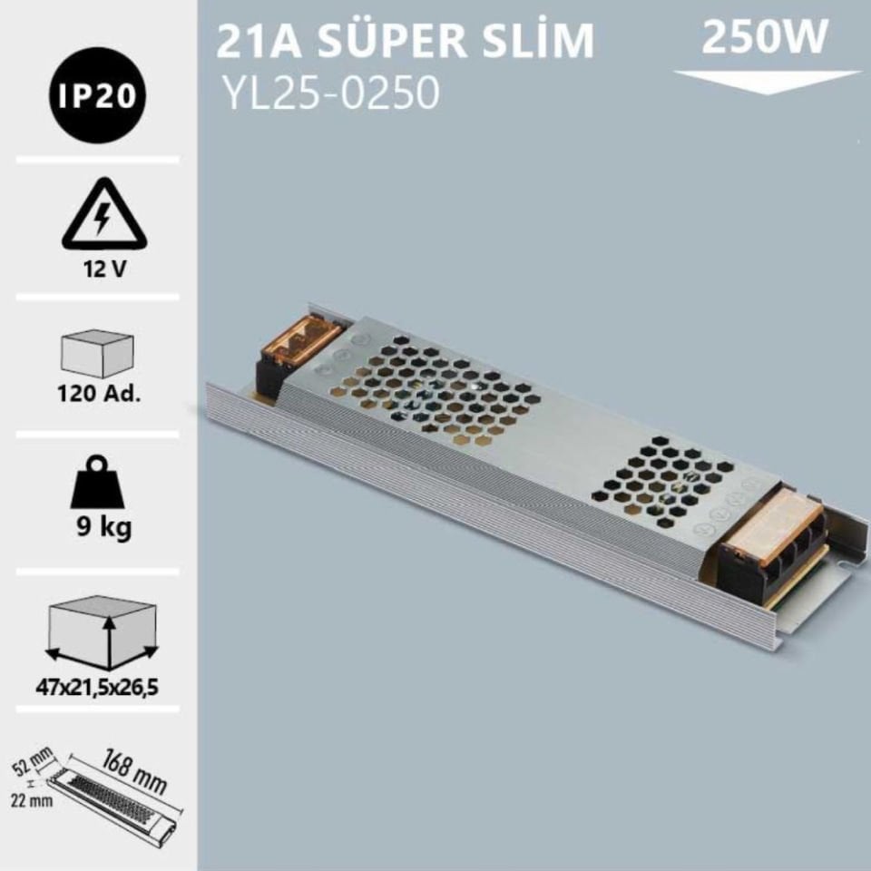 Noas 250W 21A Super Slım Trafo